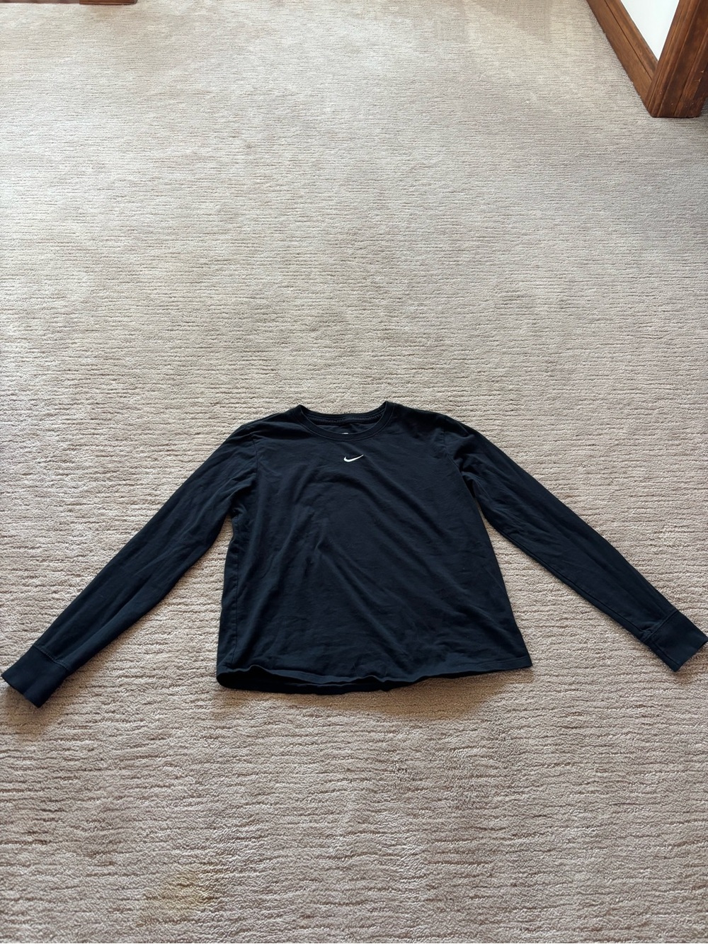 Nike “Move to Zero” Pinwheel Center Embroidered Swoosh Black Long Sleeve